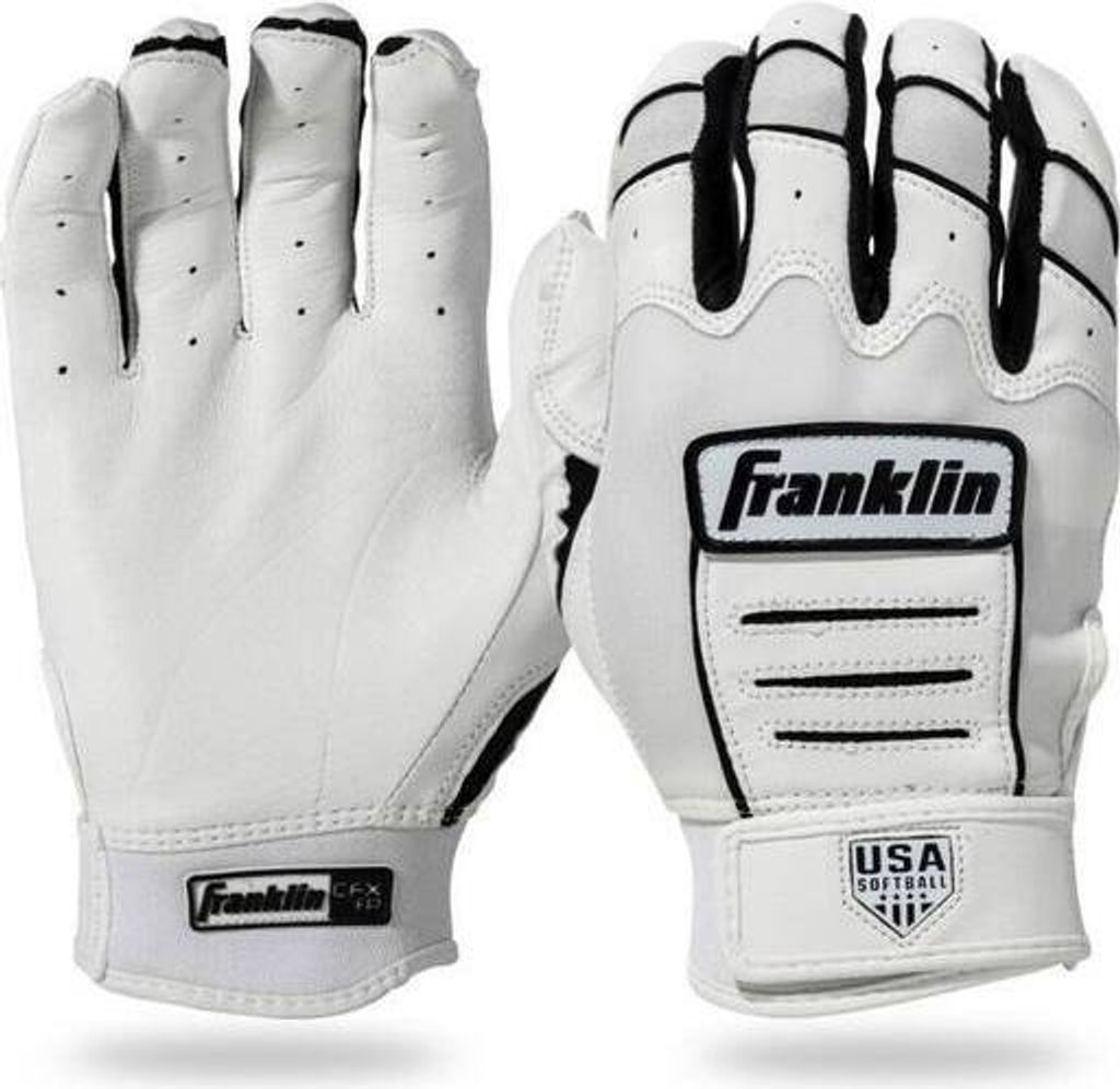 Franklin CFX FP Chrome Series Fastpitch Softball Women ́s Batting Glove XL White/Black Baseball/Softball Artikel
