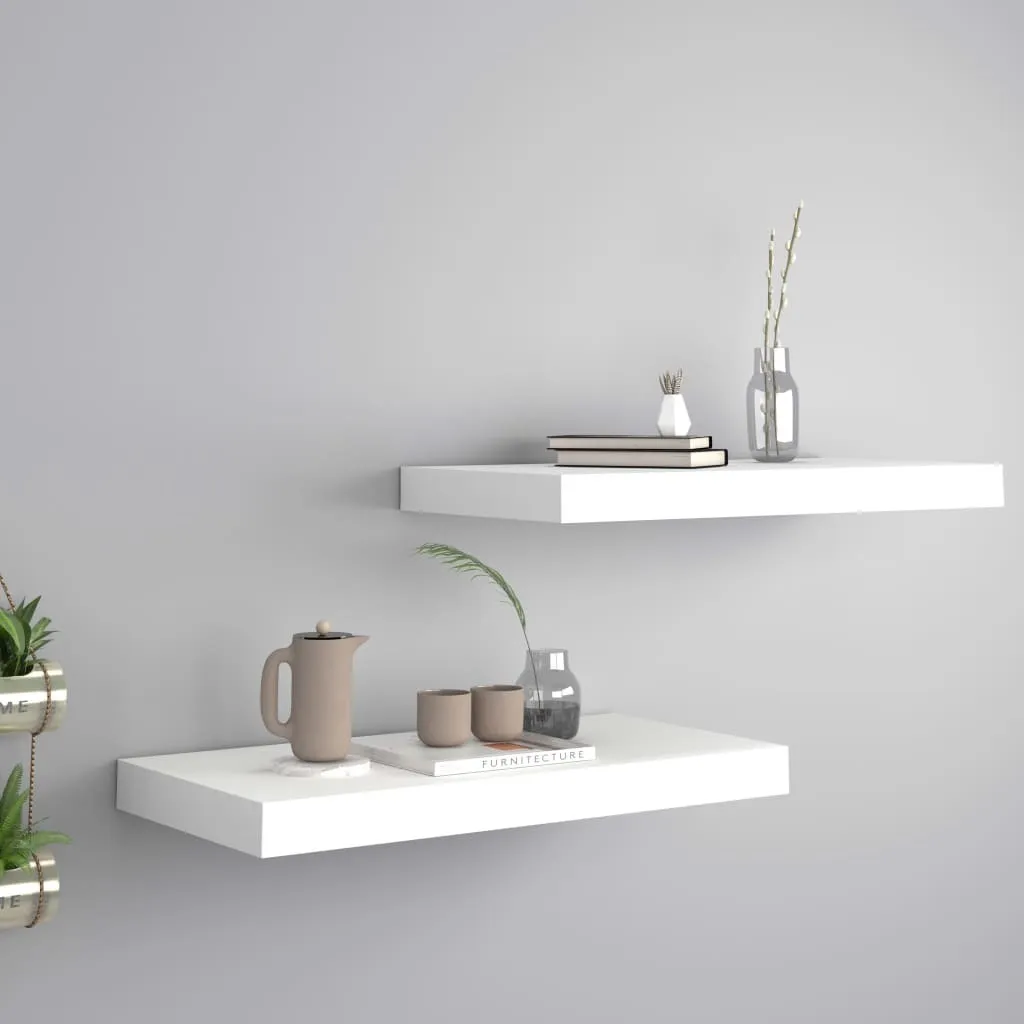 Étagères murales invisibles blanches en MDF 50 cm pour salon et chambre