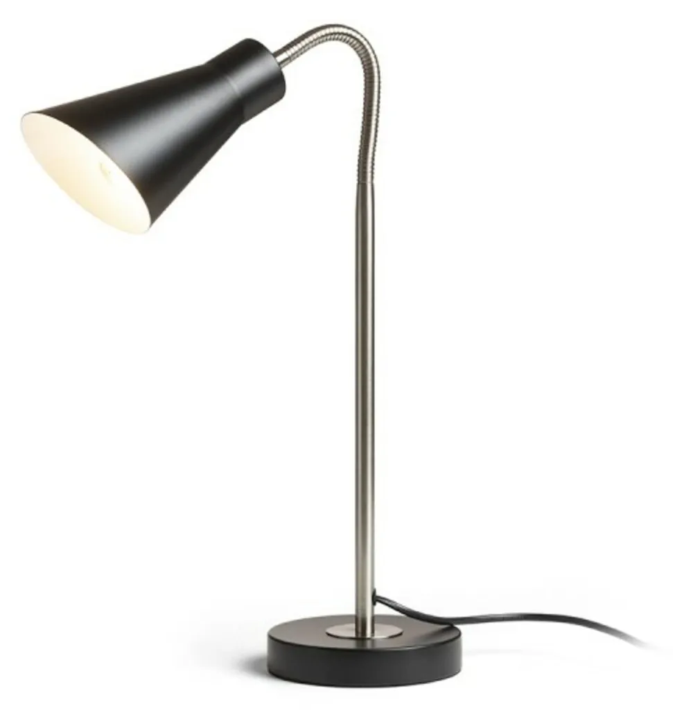 Lampe LED ANIKA 15W E27 bicolore noir et nickel mat finition luxueuse