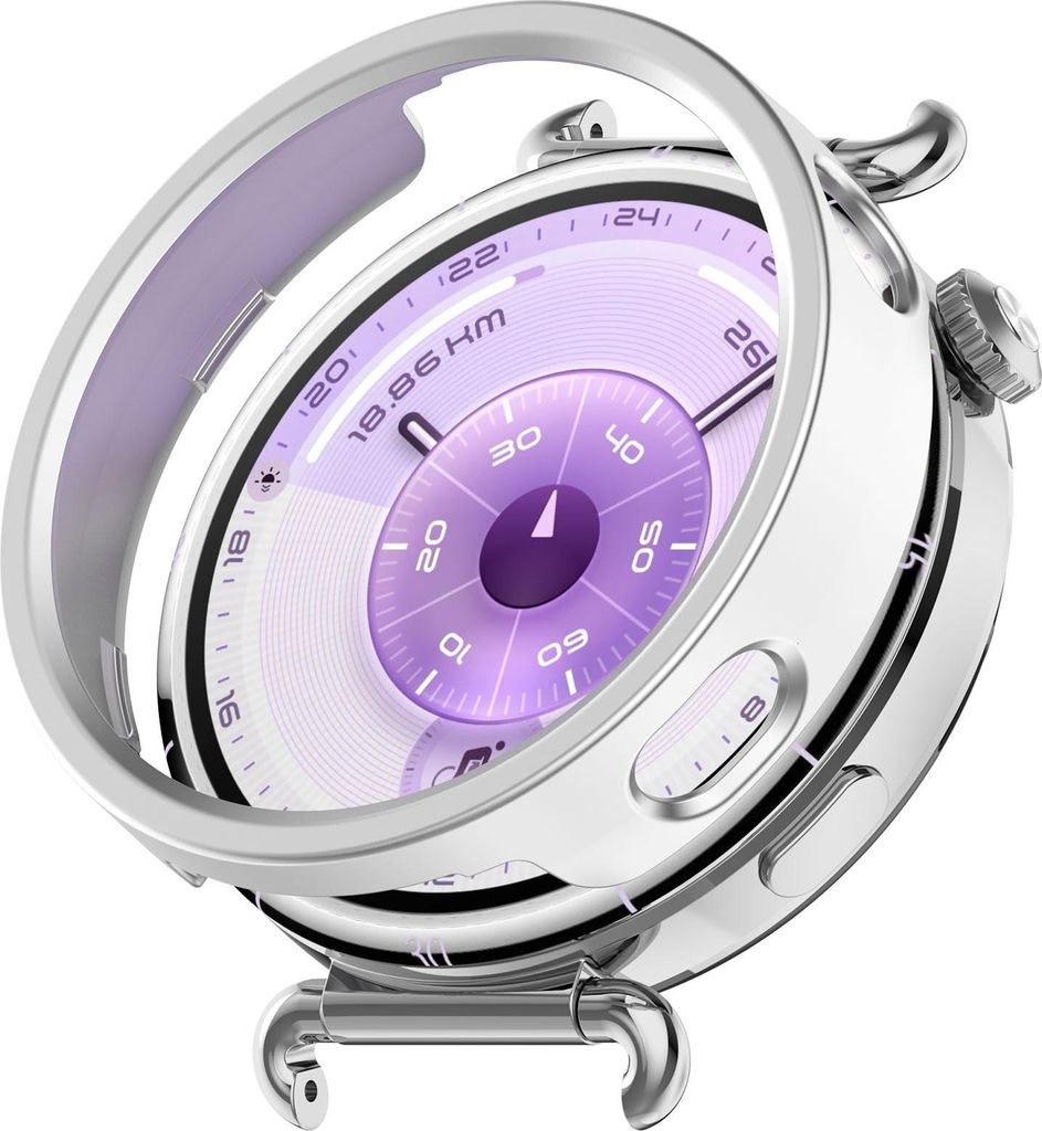 INF Silberne PC Halbschutzhülle Kompatibel mit Huawei Watch GT6 41mm