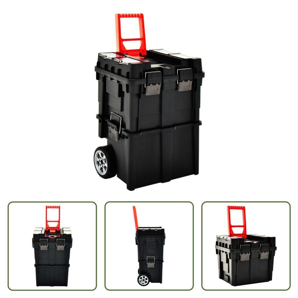 The Living Store Werkzeug-Organizer Trolley mit Griff 46×36×41 cm