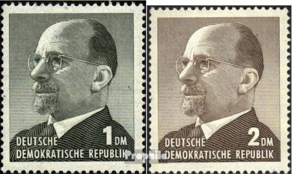 Briefmarken DDR 1963 Mi 968-969 (kompl.Ausgabe) postfrisch Staatsratsvorsitzender Ulbricht, Großformat (I)