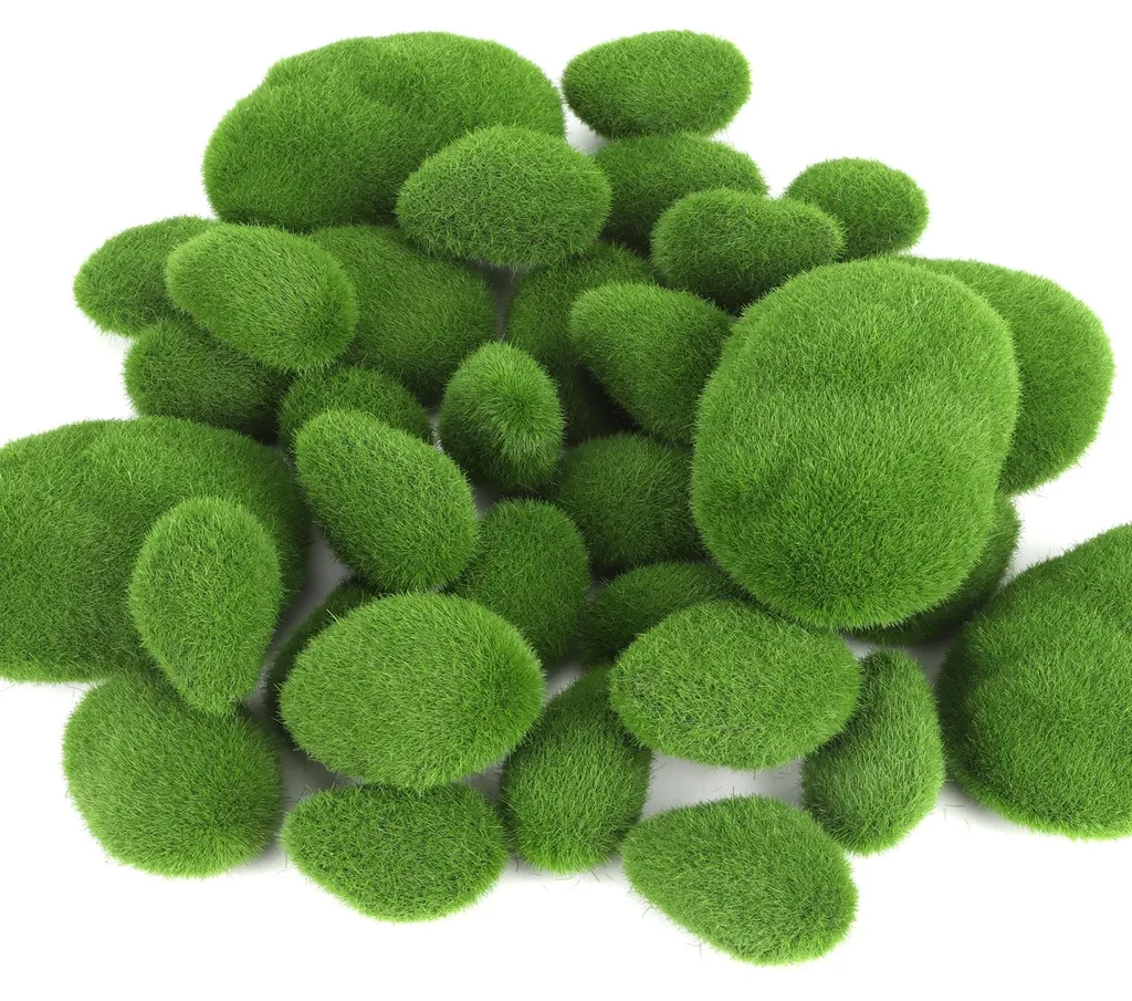 Mousse verte décorative en lot de 30 pour compositions et loisirs créatifs