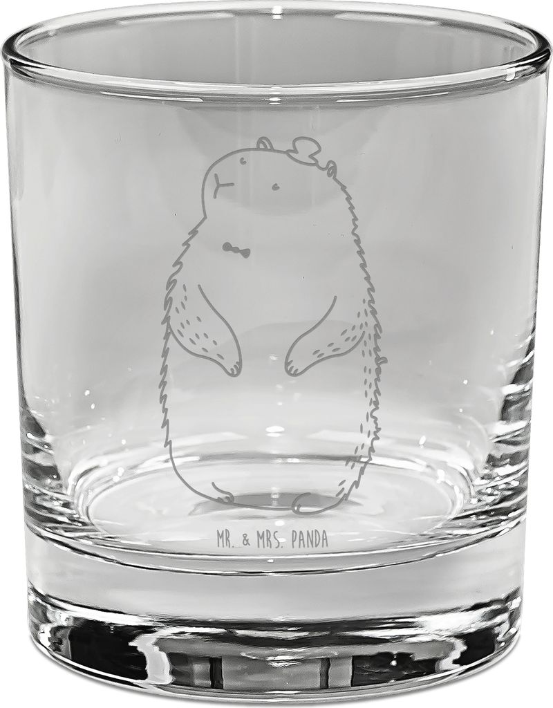 Mr. & Mrs. Panda Glas Murmeltier - Transparent - Geschenk, Tumbler, Trinkglas, Anstand, Respekt, Knigge, Gin, Freundlichkeit, Longdrinkglas, Fröhl...