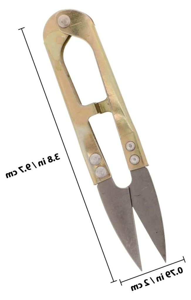 10 Stück U-förmige Garnscheren aus Metall, kleine präzise Fadenschneider für Nähen, Stickerei und Basteln mit Federmechanismus für saubere Sc...