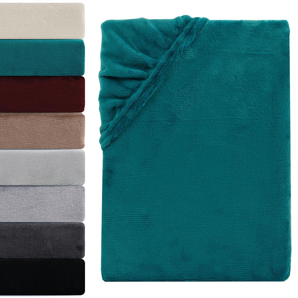 Winter Spannbettlaken Teddy Plüsch 90-100x200 cm Warme Produktbild 