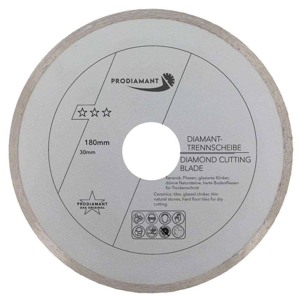 PRODIAMANT Diamantzaagblad voor tegels, 180 mm x 30 mm Productafbeelding 