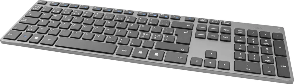 Clavier sans fil DELTACO en aluminium Gris foncé - Layout Pan Nordic