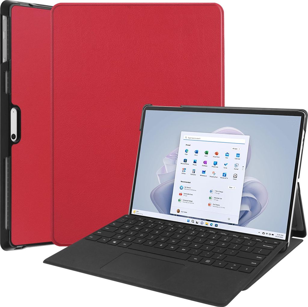 Tablet Hülle für Microsoft Surface Pro 9 Pro 10 Pro 11 2024 13 Zoll Slim Case Etui mit Standfunktion und Auto Sleep/Wake Funktion