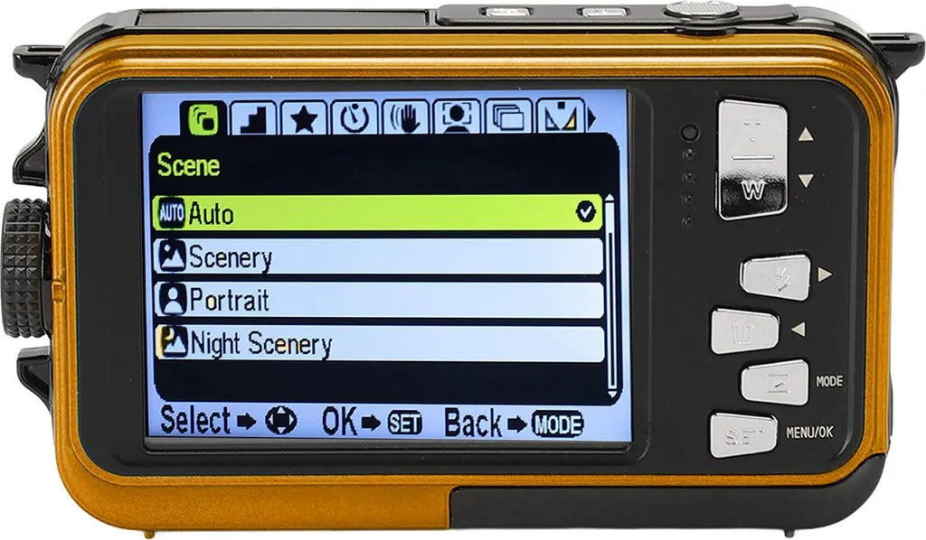 Fotocamera 64MP per Viaggiatori: Impermeabile 3m con Doppio Schermo