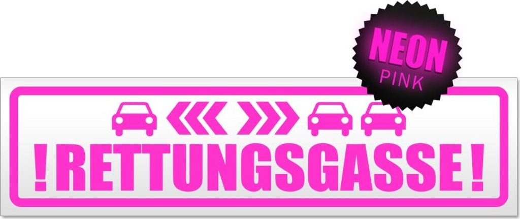 Rettungsgasse mit Autos Magnetschild Schild magnetisch