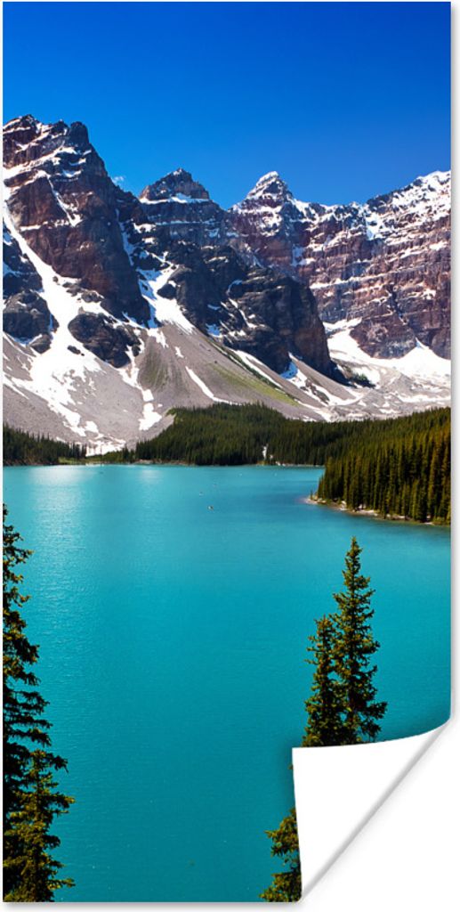 MuchoWow Poster Tal im Banff-Nationalpark in Nordamerika 40x80 cm - Dekoration