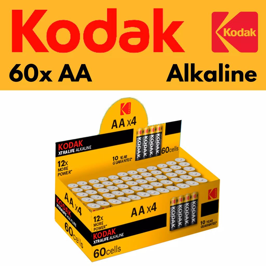 Kodak Alkaline Batterien Vorratspack, 60 Stück AA, Produktbild 