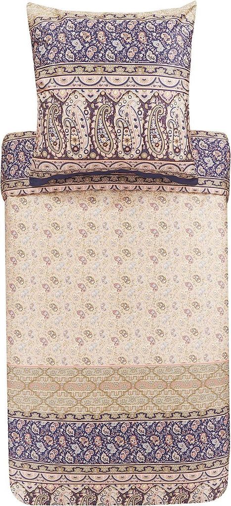 Bassetti Mako-Satin Bettwäsche-Garnitur Imperia Farbe Beige-41 Größe 135x200 + 1x 80x80 100% Baumwolle