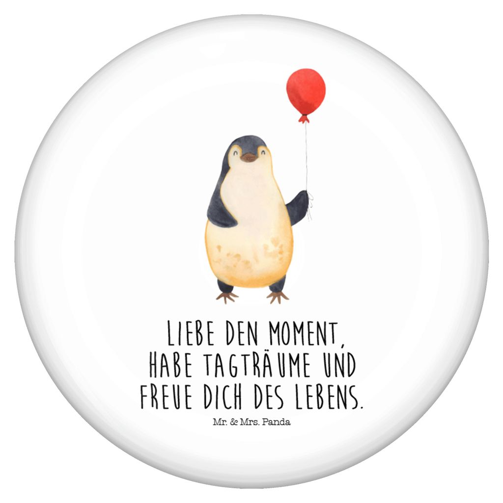 Mr. & Mrs. Panda Pin Pinguin Luftballon - Weiß - Geschenk, Gute Laune, Plakette, Button, Ansteck, Anstecker, Liebe, Badge