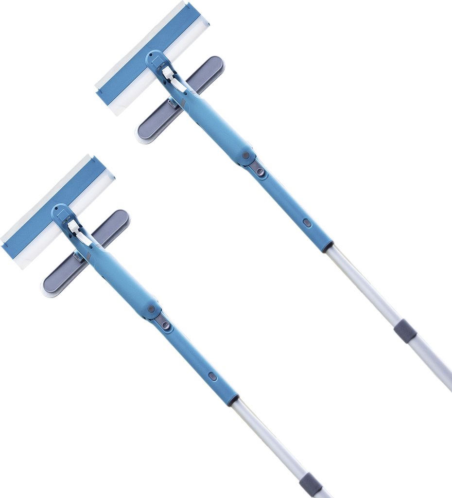 Livington Window Buddy - 2 Stk - Fensterabzieher mit Auffangtank & Sprühflasche