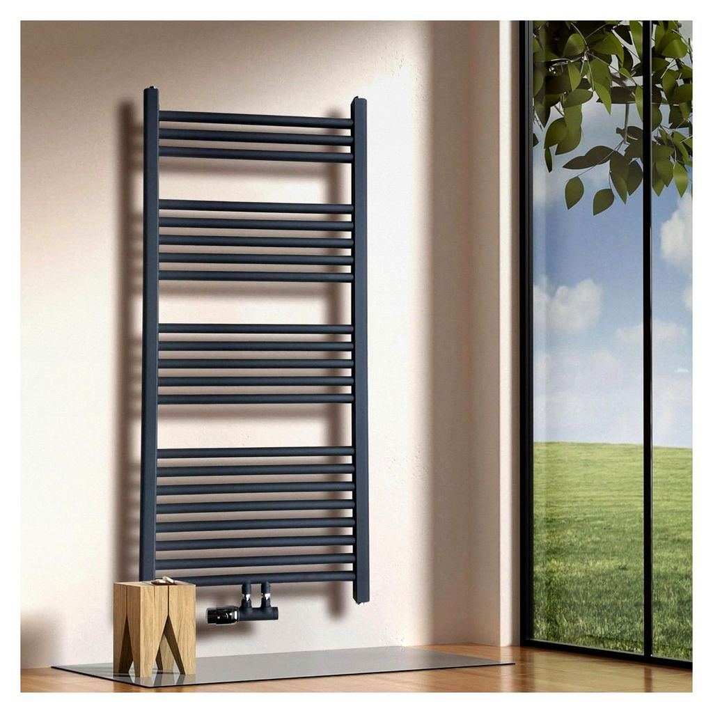 Badheizkörper 1800 x 600 mm in Anthrazit gerade