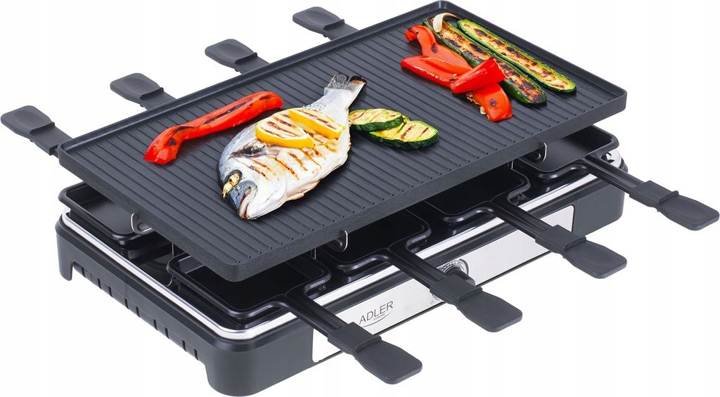 ADLER ELEKTRICKÝ GRIL 4 v 1 Raclette 1400W 8 osôb Obrázok produktu 3