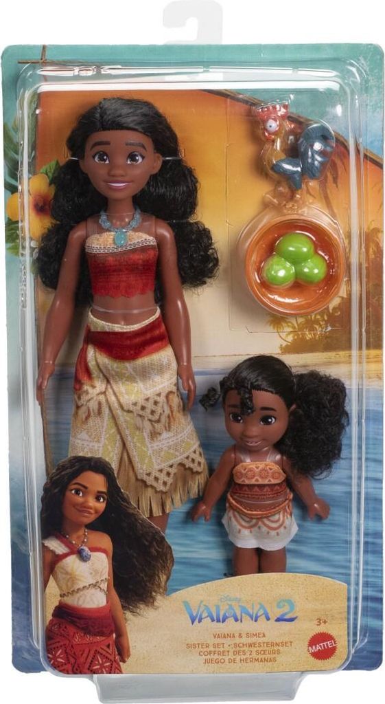 Mattel JBT66 Disney Vaiana Set 2 sœurs Poupée 30cm et 12cm Image du produit 