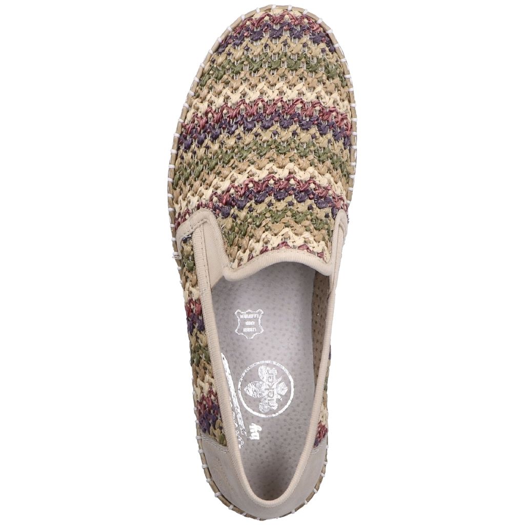 Rieker Femme Espadrilles M2261 - Chaussures Plates Confortables, Légères Et Respirantes