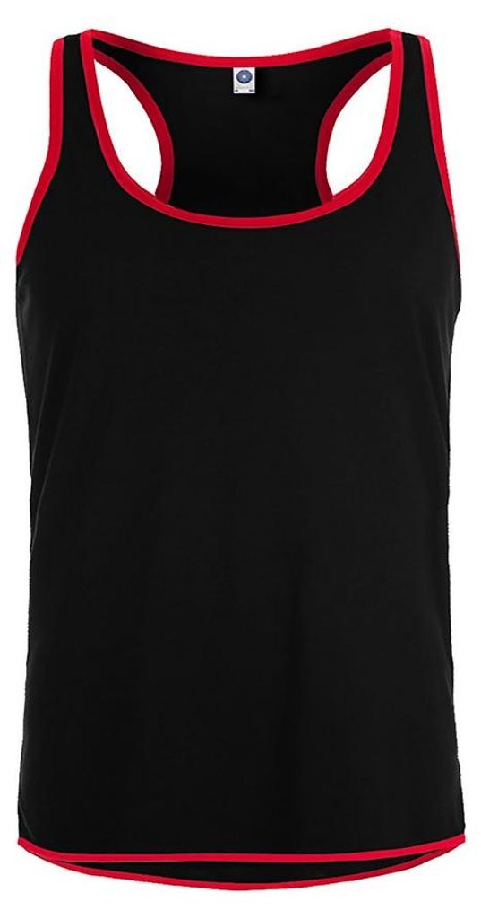 Starworld - Ärmelloses Oberteil für Herren, Sport LT5210 (XS) (Schwarz/Rot)