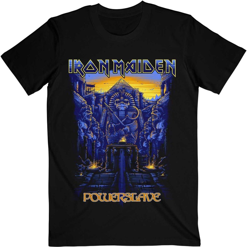 Iron Maiden - "Dark Ink Powerslaves" T-Shirt für Herren/Damen Uni RO872 (S) (Schwarz)