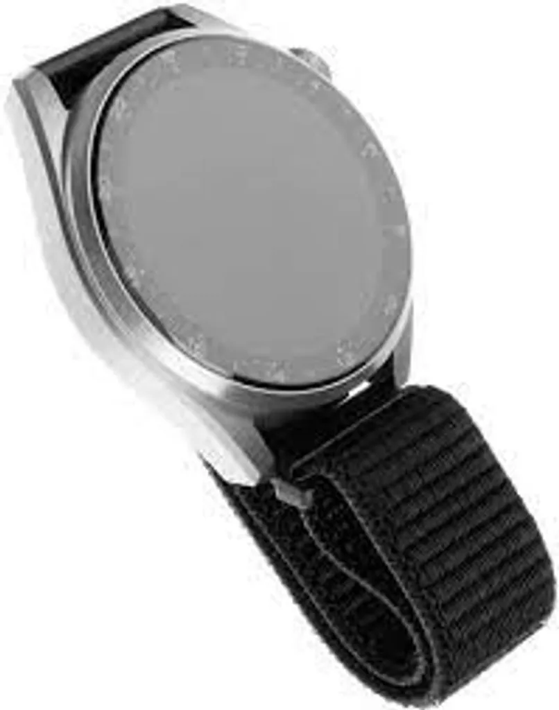 Bracciale Smartwatch Nylon 20mm Nero Fisso - Alta Resistenza Militare