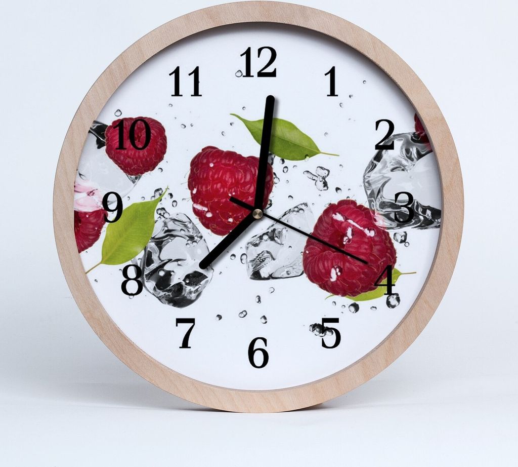 Holzuhr 30fi cm wanduhr - Himbeeren Obst