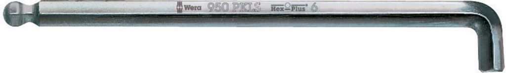 Wera 950 PKLS Winkelschlüssel, metrisch, gestellverchromt, 2,5 x 112 mm