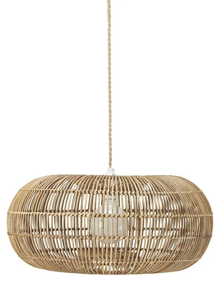 Pr Home Hängeleuchte Pendelleuchte Zuri Rattan 51 Cm Beige Wohnzimmer Lampe E27