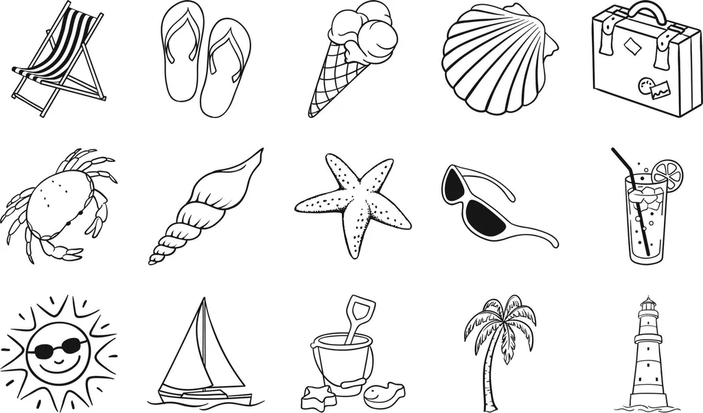 Tampons en bois thématiques vacances pour décoration de carnets