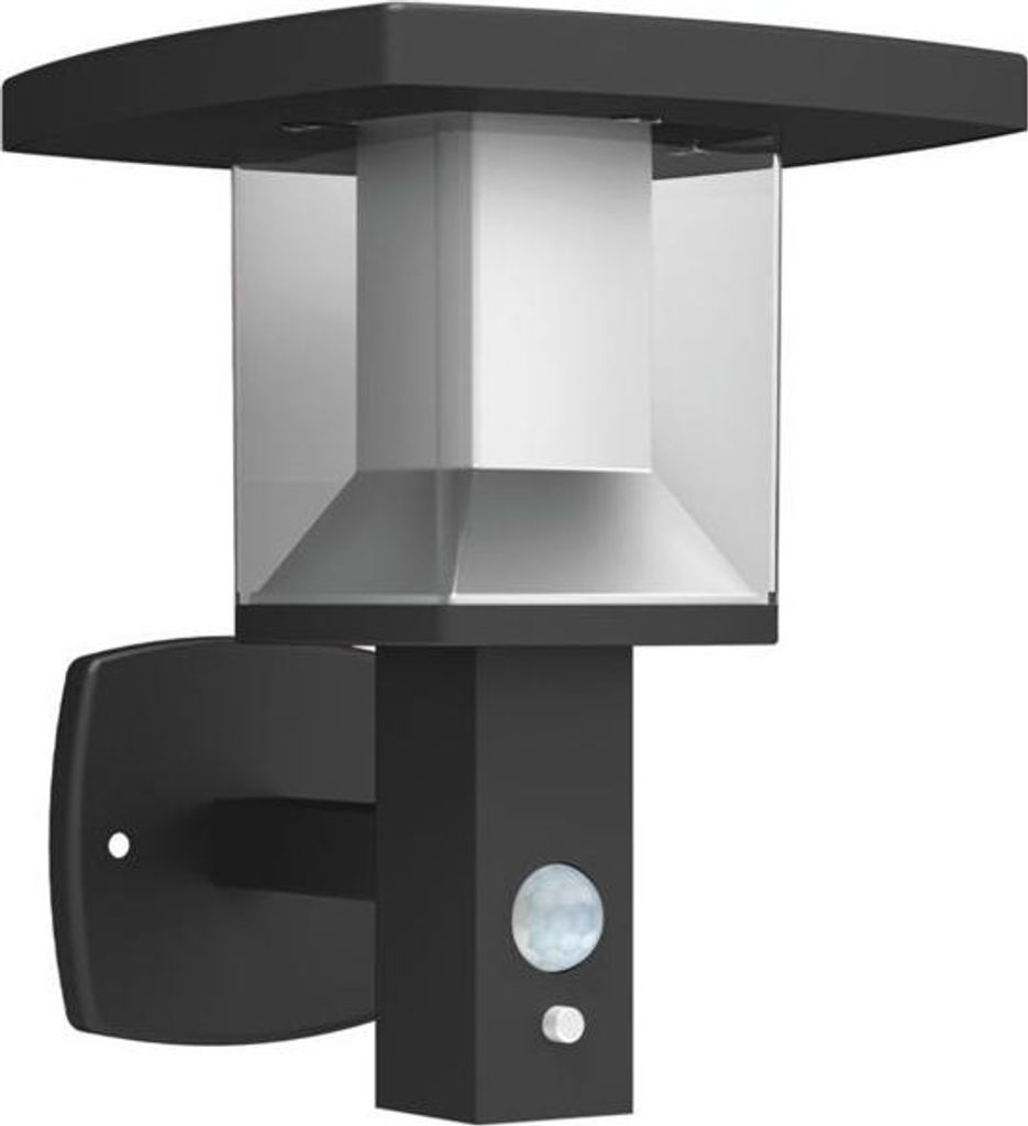 Schwarfe quadratische Kabel-Wandleuchte 600 Lm