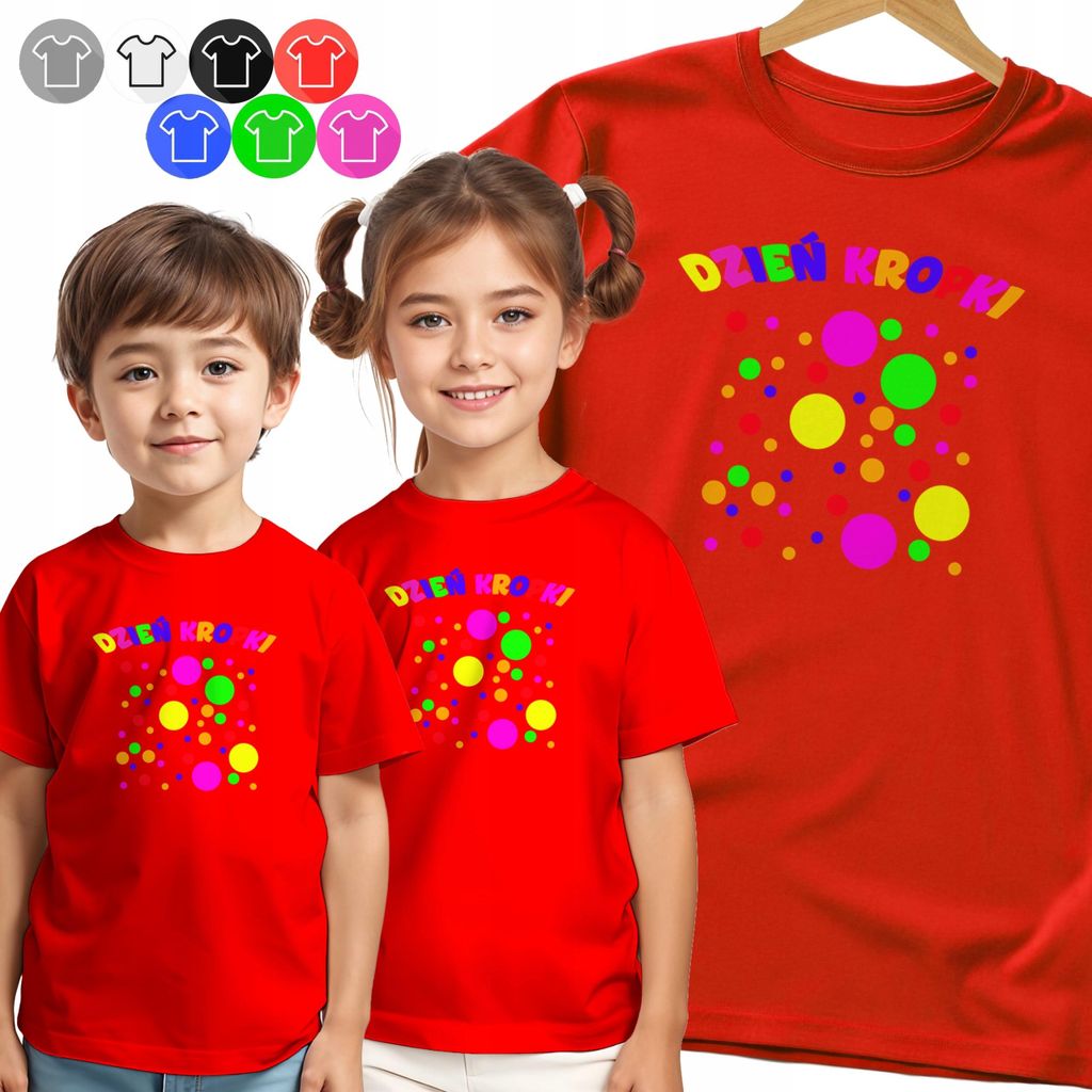 Kinder-T-Shirt - Bunte Punkte Tag Muster - 110 Xs