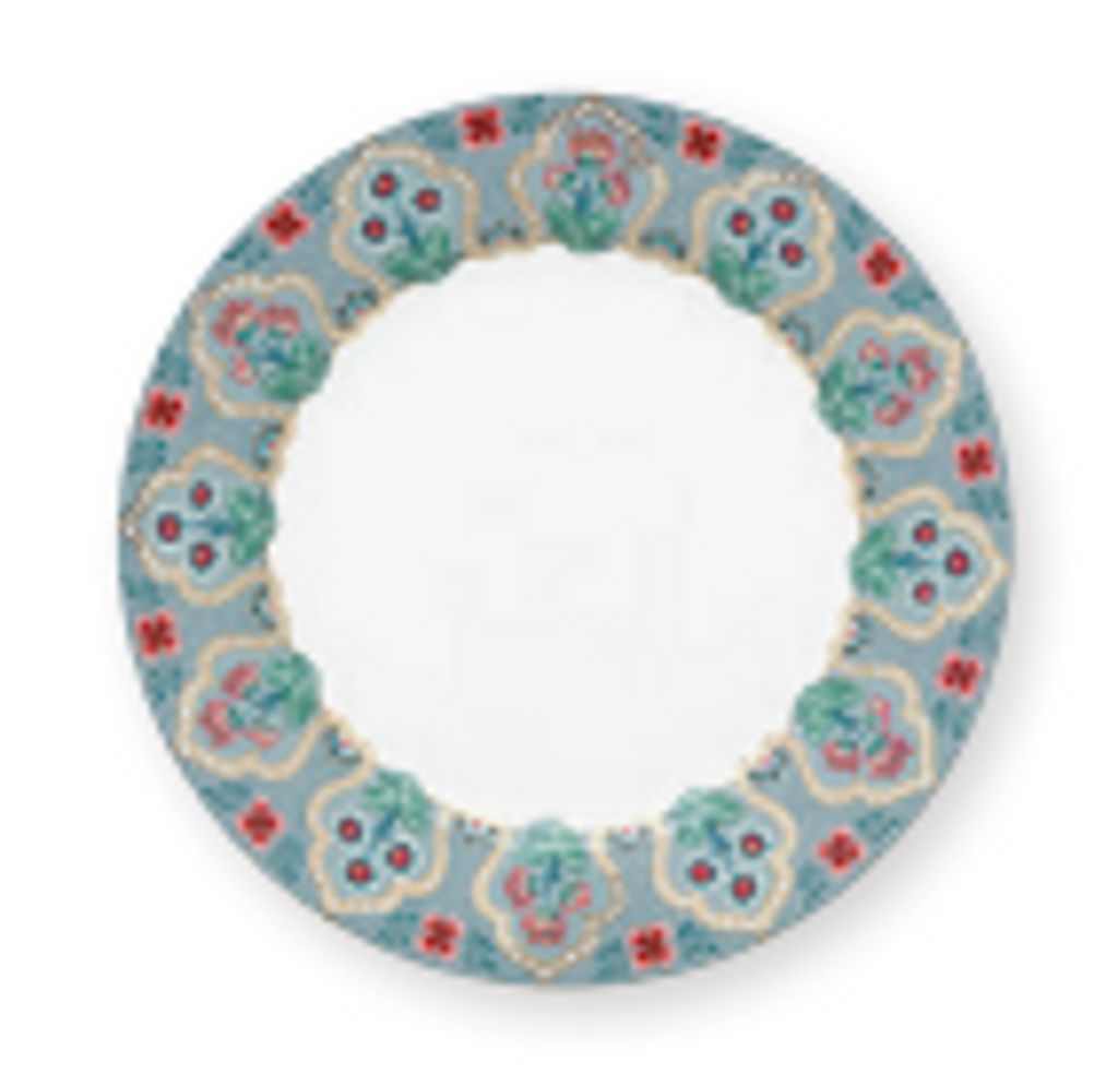 PIP STUDIO Flower Festival Frühstücksteller Light Blue 21 cm