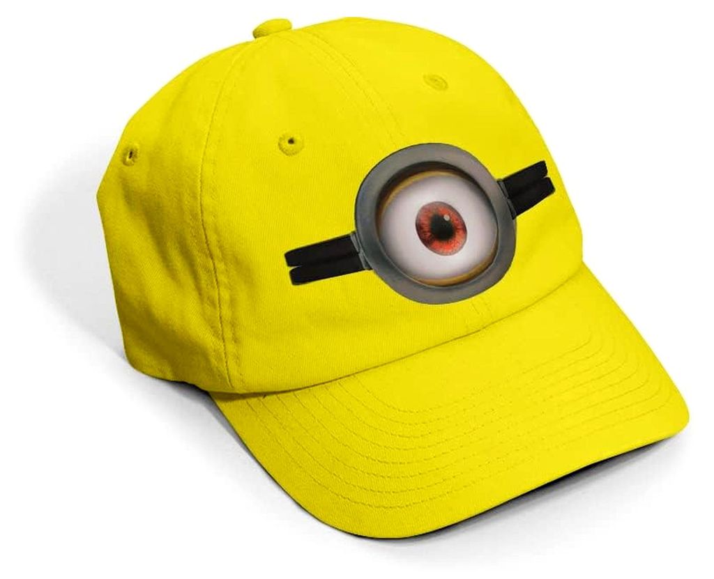 Minion-Schutzbrille, Kostüm, Ich - Einfach Unverbesserlich, Brille für Erwachsene, gelbe Kappen-Aufkleber, ein zwei Augen