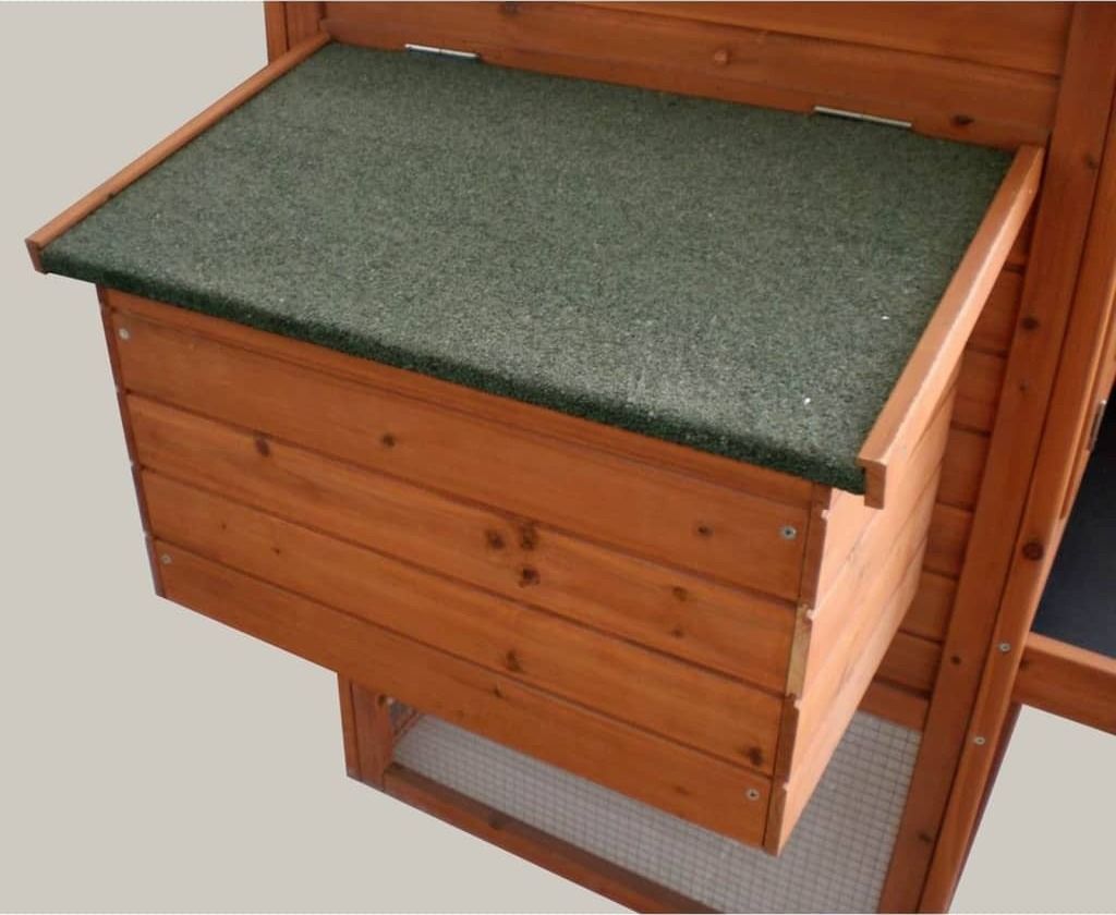 Produktbild von Kerbl Legenest 85x37x48 Cm – Anbau & Sitzstange Für Hühnerstall, Wetterfest, Holz, Erweiterbar Mit Freigehege 82825