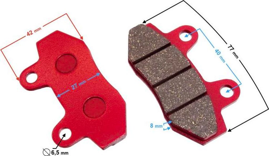 Vordere Bremsbeläge für RS-Roller Produktbild 