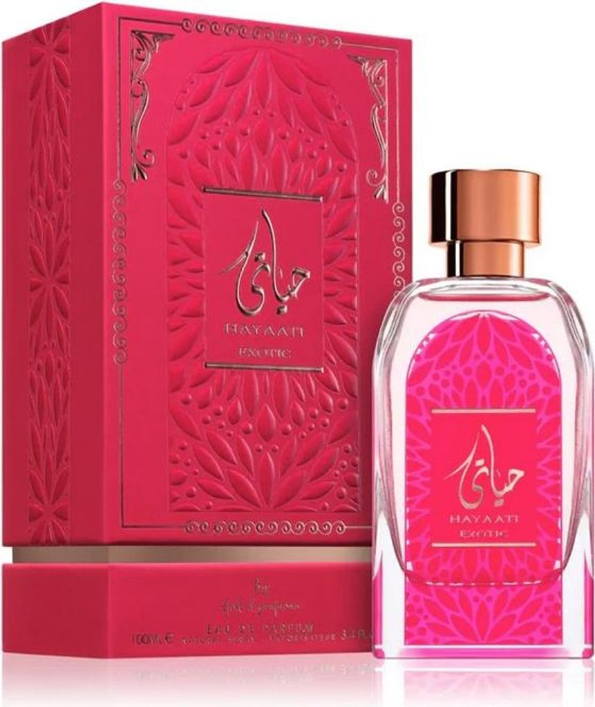 A perfume bottle and its box are displayed against a white background.