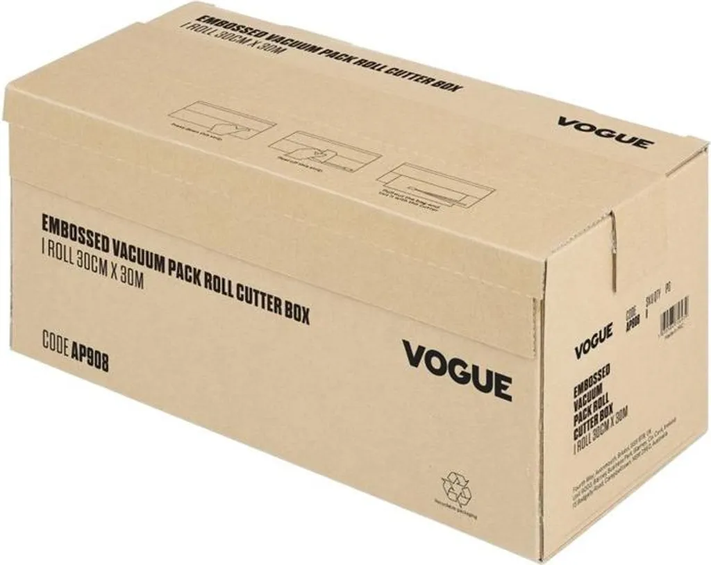 Rouleau sous vide avec découpe intégrée 30 cm Vogue pour boîte carton