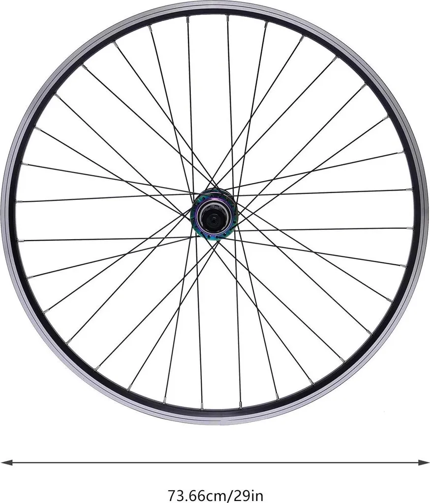 Roues VTT aluminium 74 cm légères et robustes compatible cassette 12V - 5