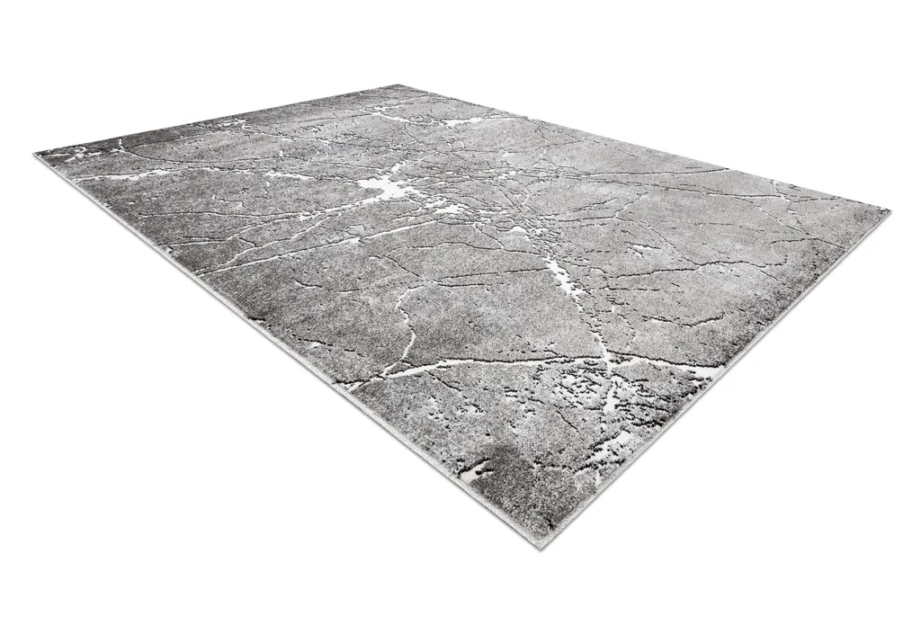 Tapis de Salon Effet Marbre Gris 120x170 cm - Collection MATEO Chic