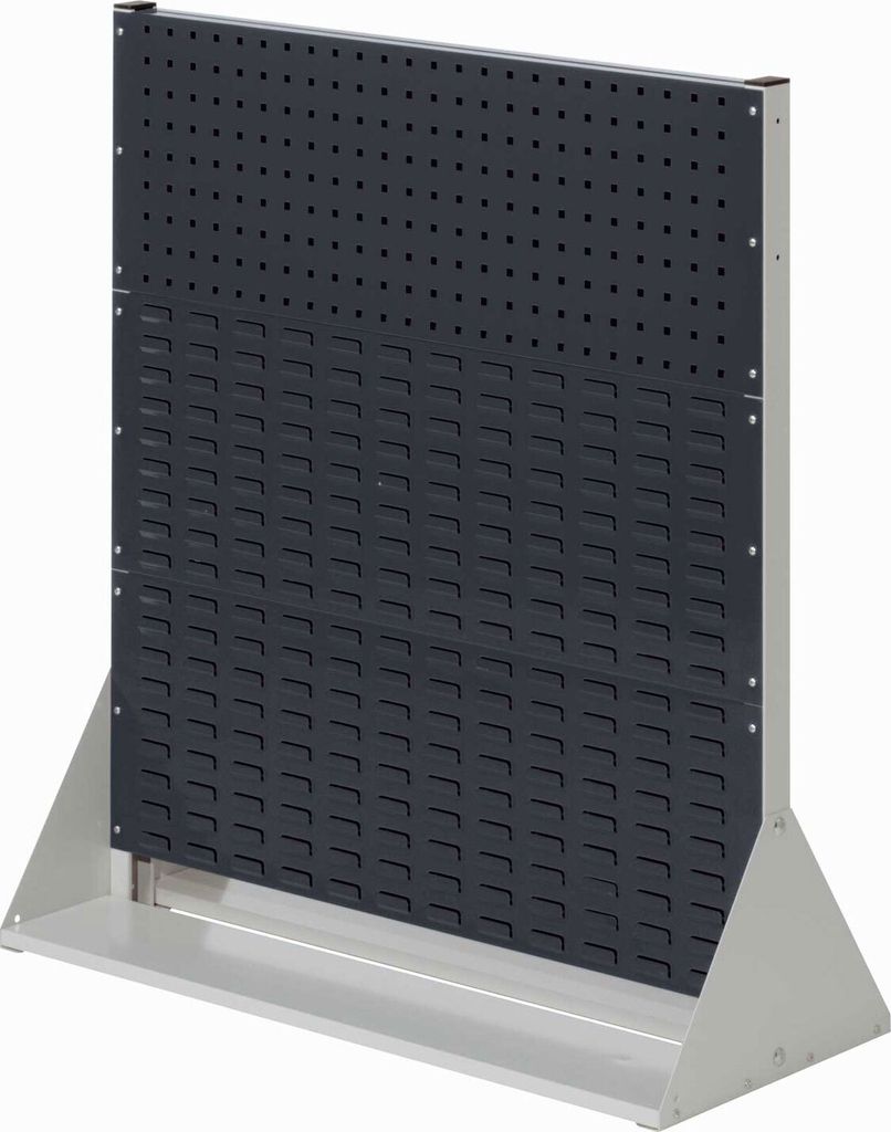 Kappes RasterPlan Stellwände doppelseitig Größe #3 - 2x Lochplatten 4x Schlitzplatten Anthrazitgrau RAL 7036