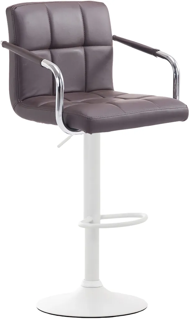 Sgabello Lucy V2 CLP Girevole: Design Moderno Marrone Bianco Regolabile