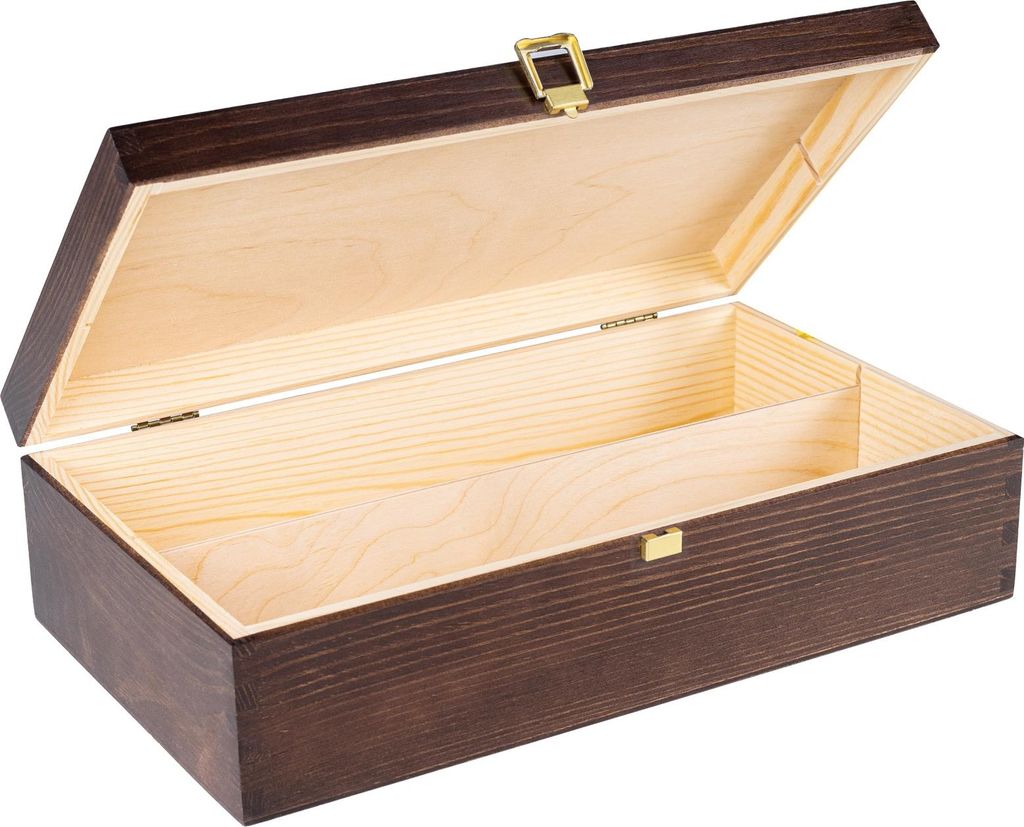 Creative Deco Boîte Caisse à Vin en Bois Marron 35 x 21 x Image du produit 