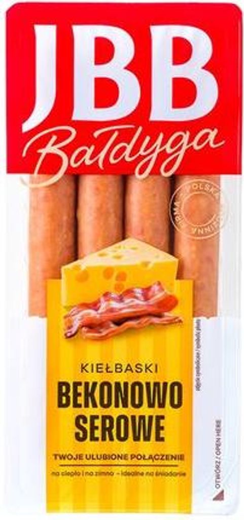 Kiełbaski Bekonowo Serowe wędzone JBB 190 g Immagine del prodotto 
