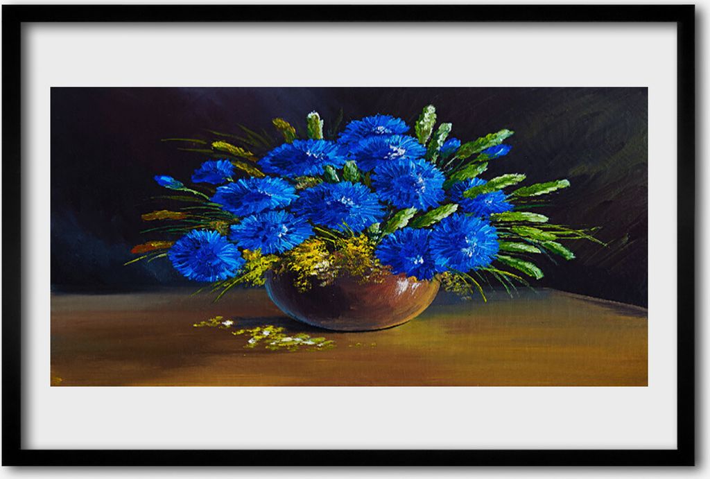 Bild 60x40 MDF-Rahmen Wandkunst Blumen Pflanzen Natur