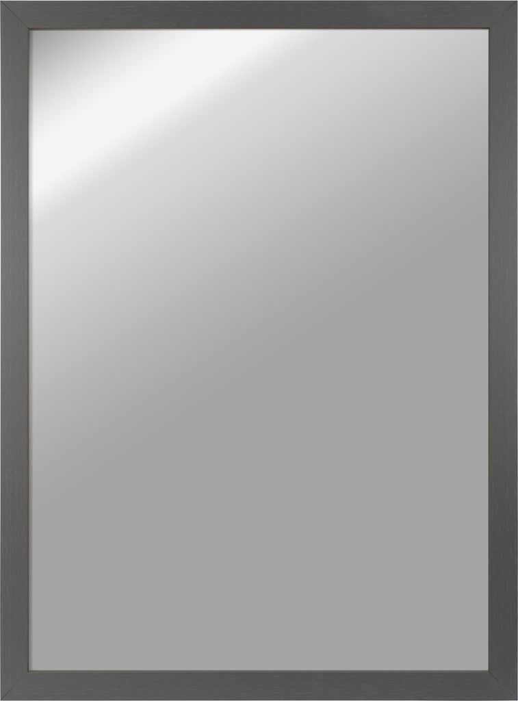 CLAMARO 'Vision' Wandspiegel Ganzkörperspiegel | Stahlgrau | Moderner eckiger Spiegel mit MDF-Rahmen, inkl. Metall, Größe:65x65