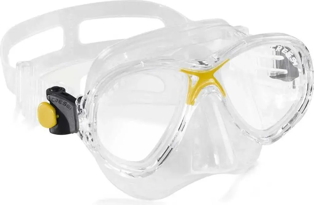 Cressi Marea Junior Masque de Plongée Enfant en Silicone Jaune Trans