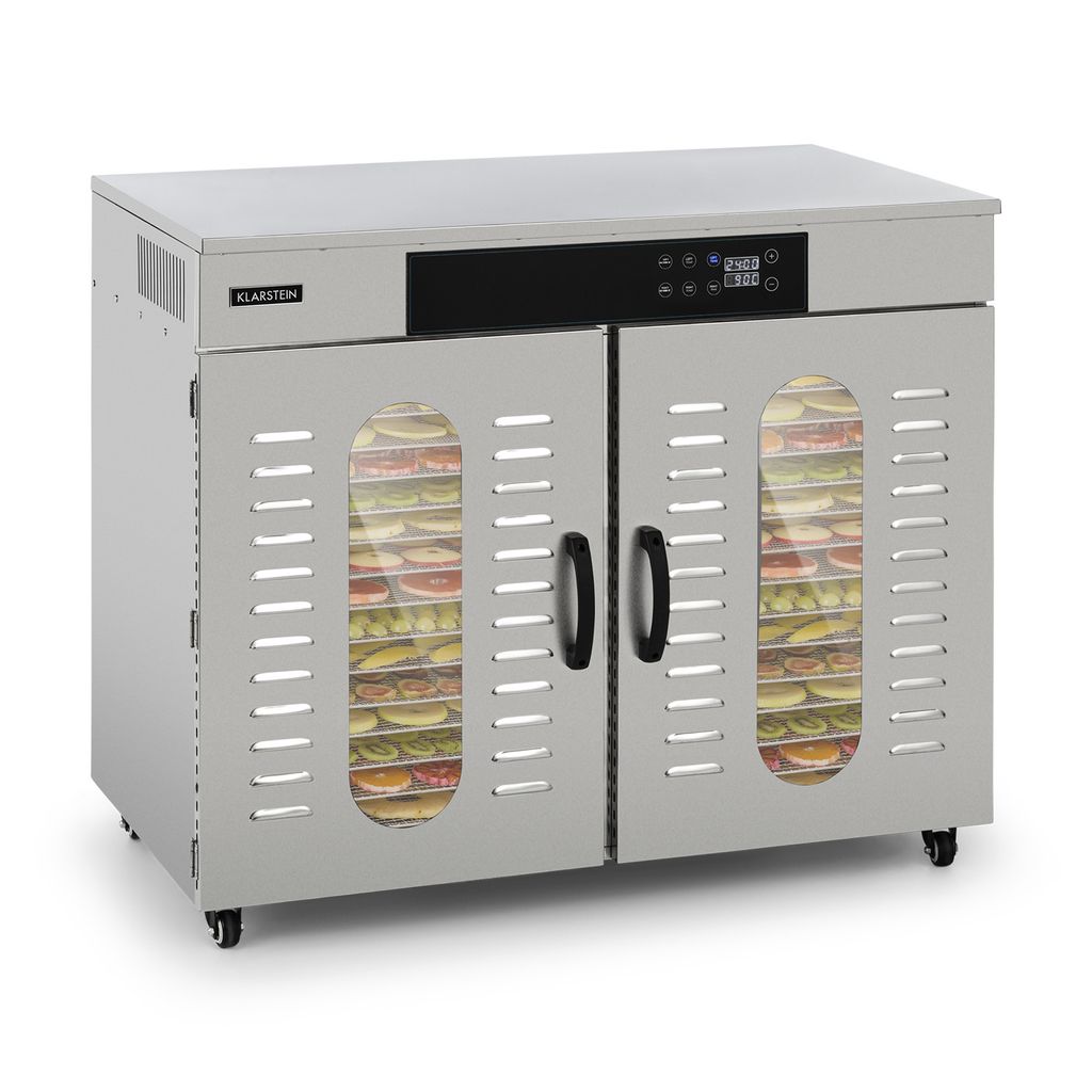 Klarstein Master Jerky 500 Pro Dörrautomat Profi/Gastro,Mit 32 Etagen,3000 W,Kapazität: 4,86 m²,Thermostat: 40-90 °C,Gehäuse aus rostfreiem Ed...