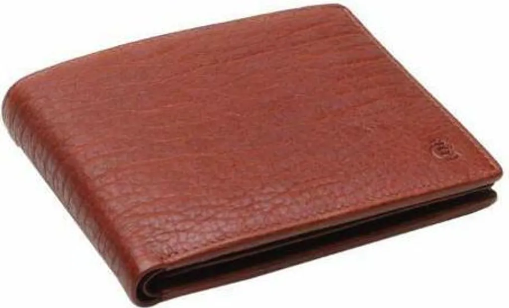 Esquire Frankfurt Wallet en cuir Cognac - Porte-monnaie marron compact
